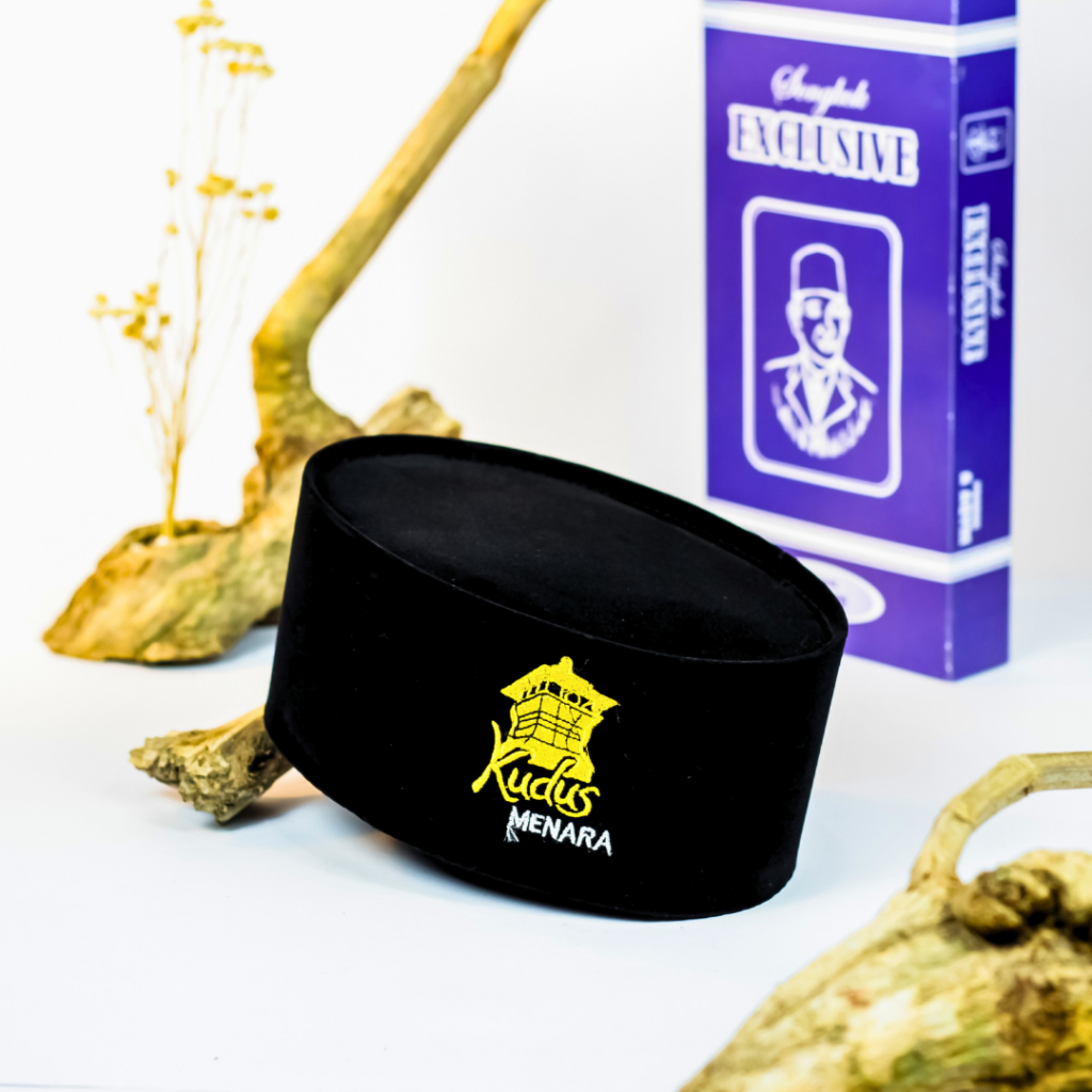 Songkok Peci Kopyah Menara Kudus hitam anak laki-laki berkualitas bludru halus bisa tinggi 8-9 cm