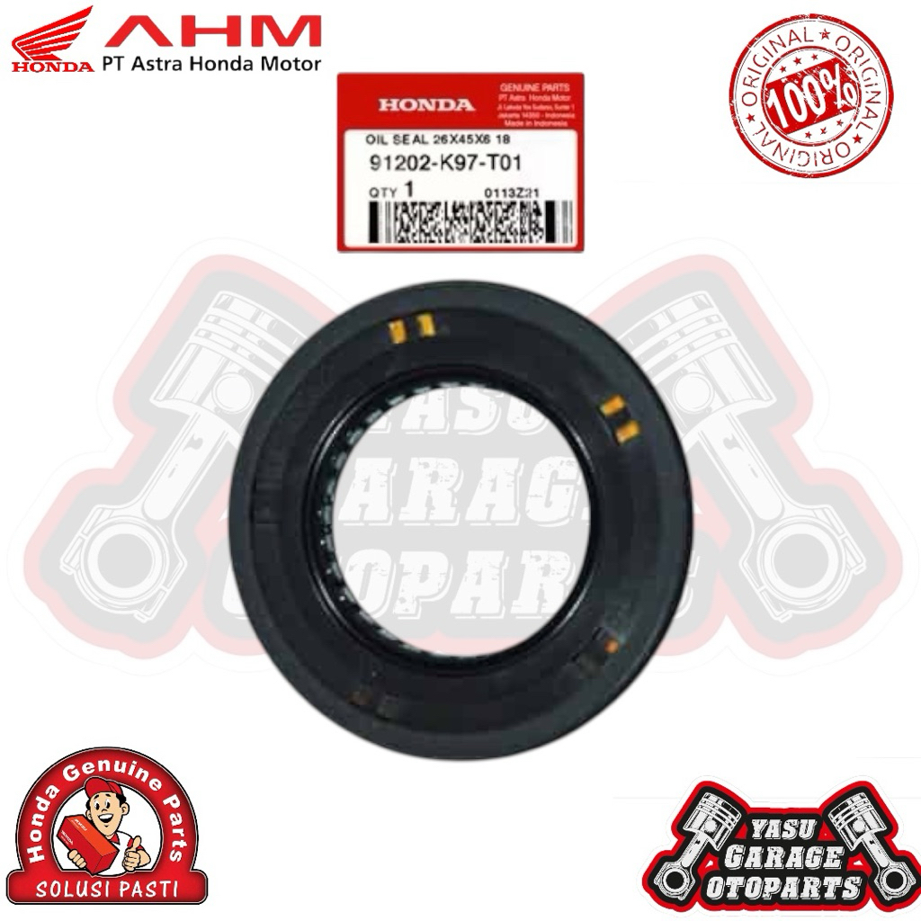 91202-K97-T01 Oil Seal Sil Kruk As Kiri 26X45X6 Vario ADV PCX 150 LED ORIGINAL 91202K97T01