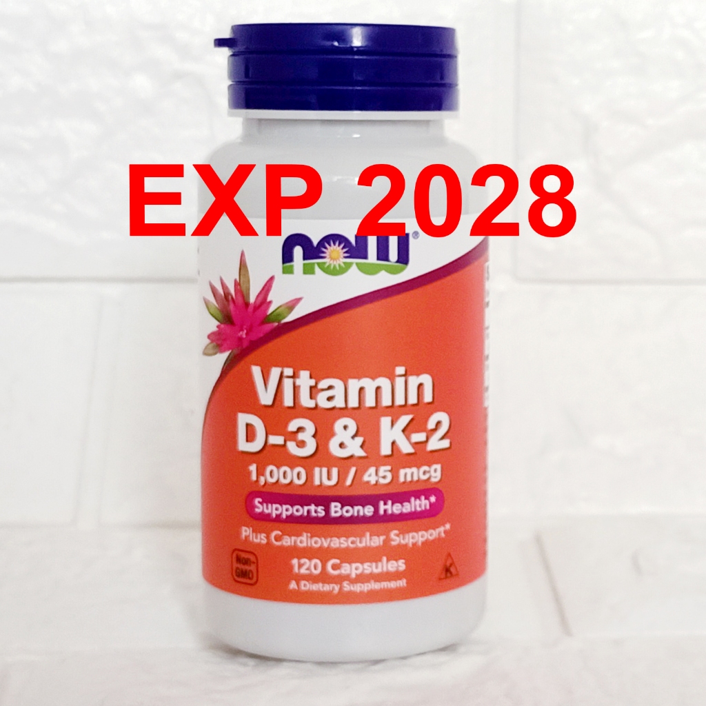 Now  Foods Vitamin D3 K2 D-3 K-2 Now Food Vit D3 K2 Kesehatan Tulang Now D3 K2