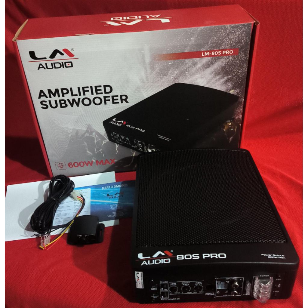 Subwoofer kolong active LM AUDIO 80S PRO 8inch / Audio mobil