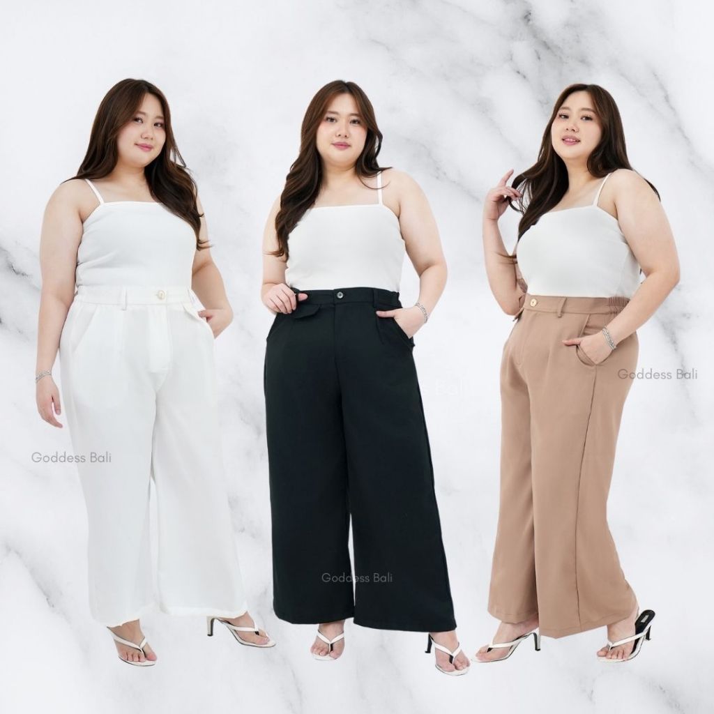Goddess Bali Aira Pants Jumbo | Loose Pants Trouser Big Size | Celana Kulot Wanita Anti Lecek Jumbo 