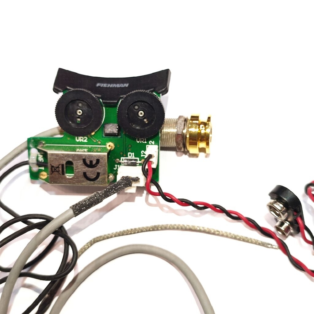 Fishman sonitone pickup preamp akustik piezo silver