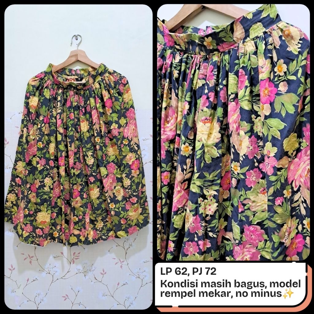 Rok rempel mekar megar bunga hitam hijau lime pink kuning pastel slimfit slim fit sehari-hari midi s