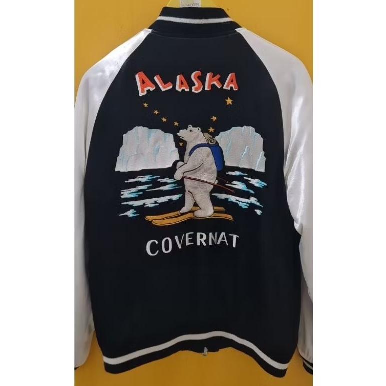 Jaket Bomber Sukajan C0.VER.N4T Bordir Furing Tebal Preloved