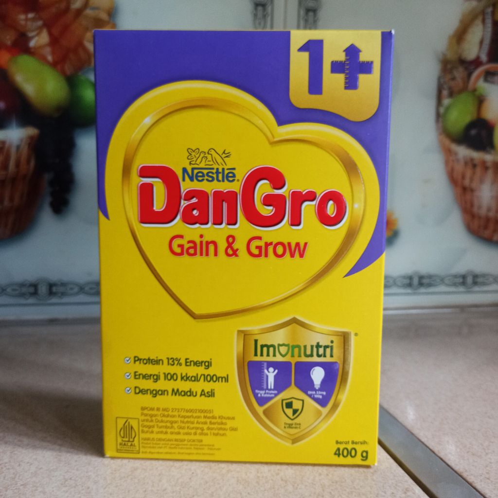 DAN GRO GAIN & GROW 1+ RASA MADU / DANCOW TINGGI KALORI / SUSU DI JUAL MURAH