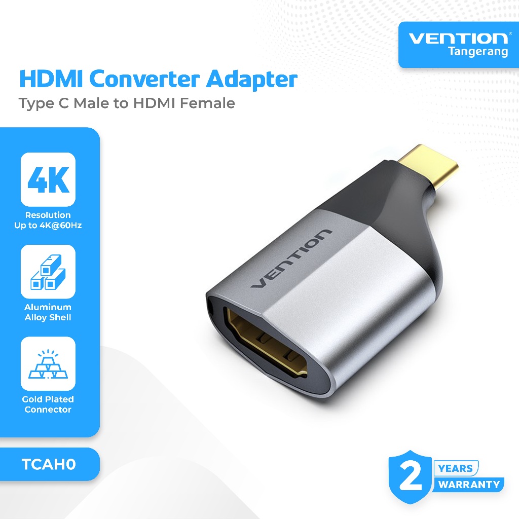 Vention HDMI Converter Type C Male to HDMI Female Thunderbolt 4K 60Hz Adapter - TCAH0