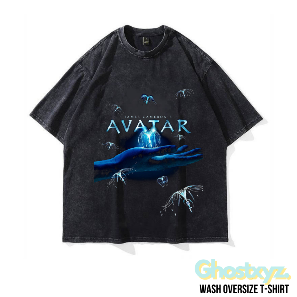 Ghostxyz T-Shirt Avatar Wash Oversize Vintage Tee Baju Kaos
