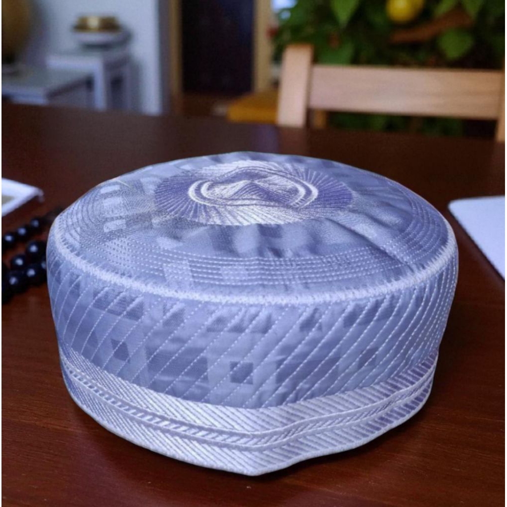 SONGKOK MADINAH|PECI MADINAH BUGIS/ KOPIAH PUTIH | MOTIP BORDIR