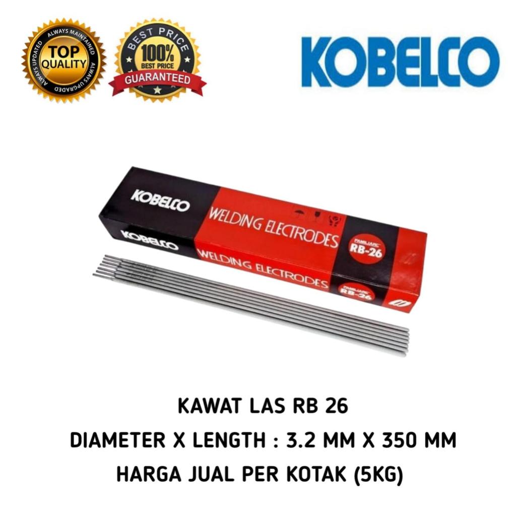 Kawat las KOBELCO RB-26 3,2 mm welding electrodes RB-26 - 4,0mm Kawat Las Kobe RB 26 3.2mm RB26