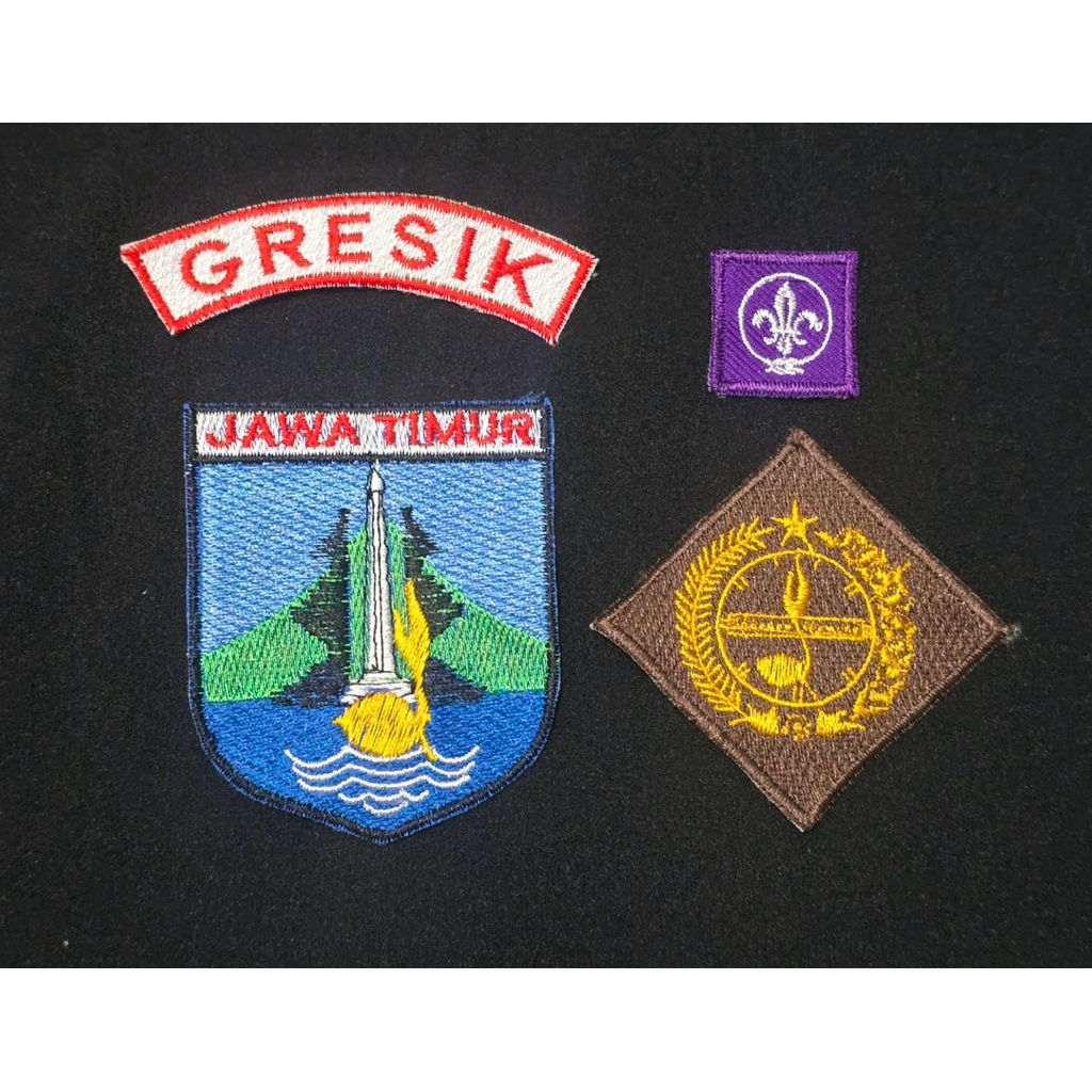 Atribut Badge Pramuka Gresik Jawa Timur (bordir)