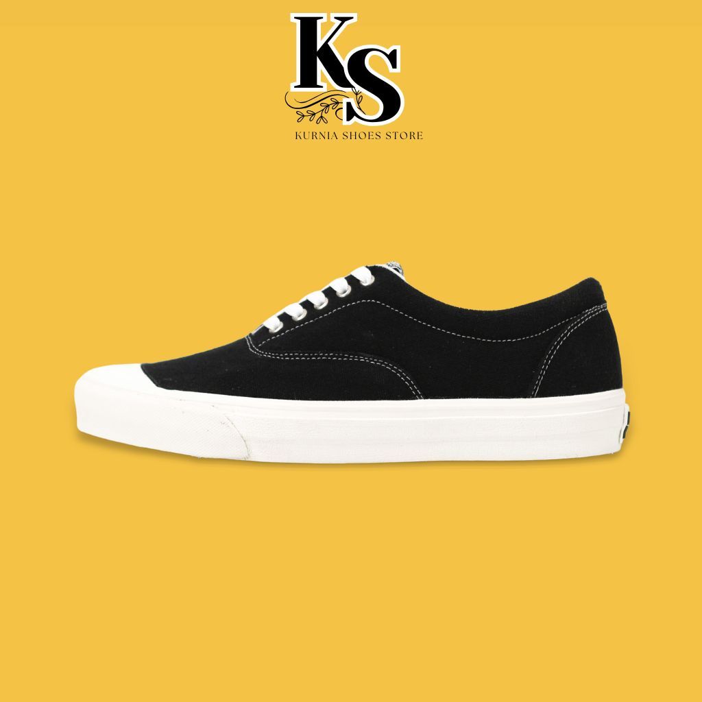 Black Hidden Moon - Sepatu Sneakers Pria Wanita Casual Big Size Warna Hitam Sepatu Sekolah Big Size