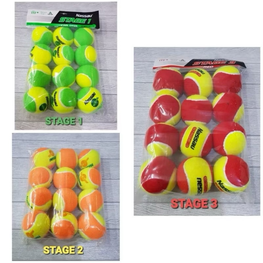 Bola Tenis Lapangan Nassau Junior Stage 1 2 3 Original