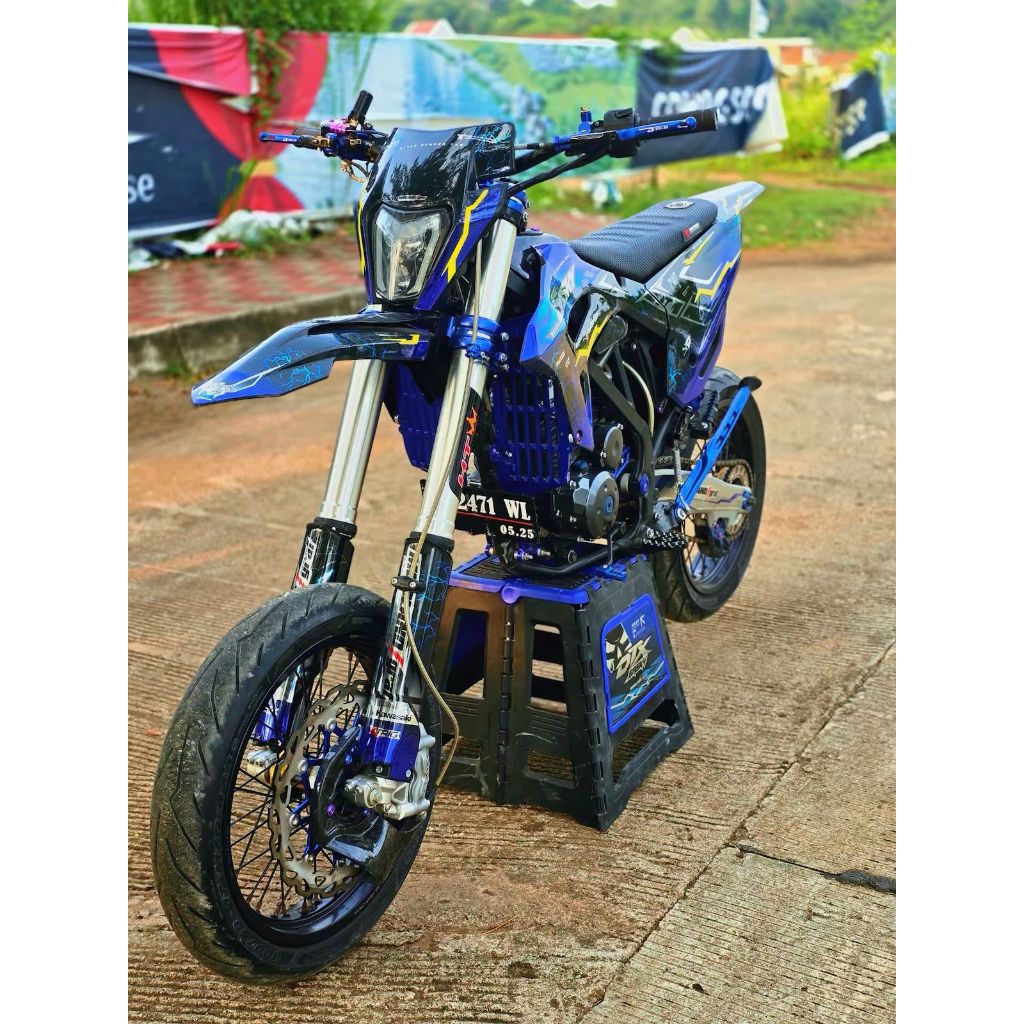 DECAL FULL CRF 450 CHROME BIRU | decal klx bf | decal dtracker | decal crf 150 | decal wr | decal go
