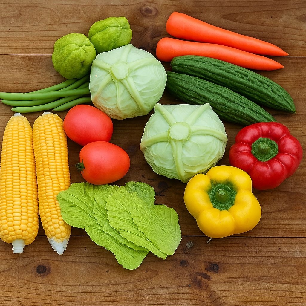 Replika Sayuran Lengkap Realistis - sayuran imitasi -  dekorasi - edukasi anak