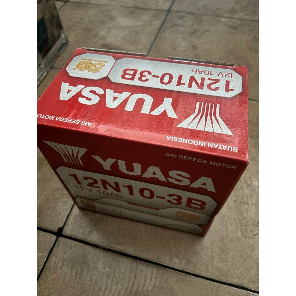 Aki YUASA 12N10B-3B Untuk sepeda motor Suzuki Thunder,Viar roda 3
