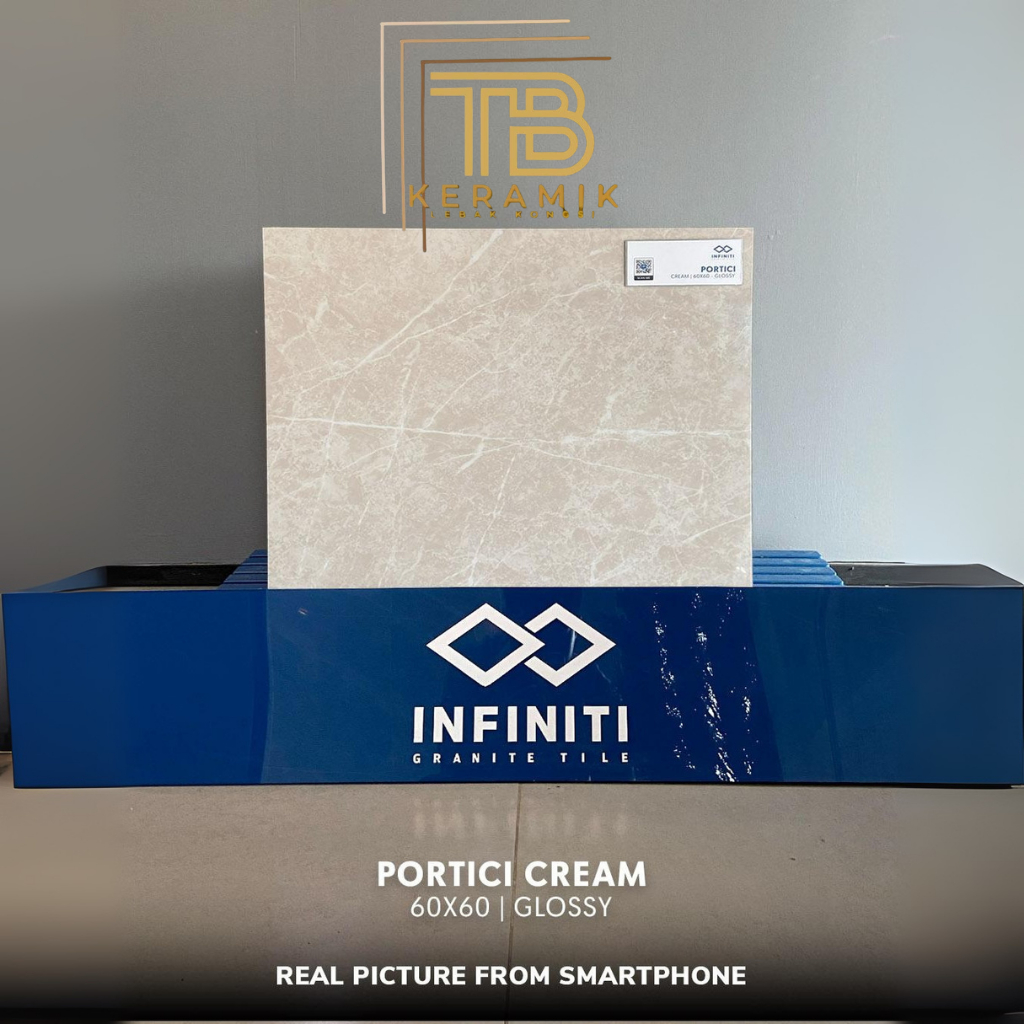 GRANIT LANTAI 60x60 CM | GLOSSY | PORTICI CREAM | INFINITI