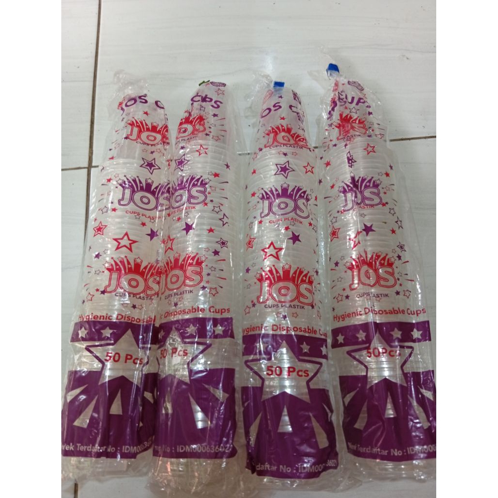 gelas plastik cup Aqua/gelas kopi , isi50 pcs