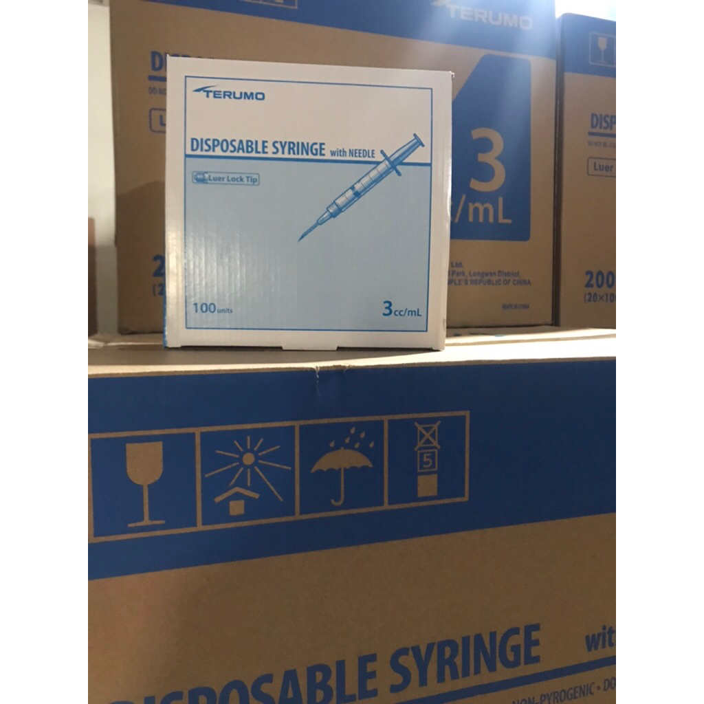 Spuit 3 CC Terumo / Syringe 3 cc Terumo / Suntikan 3ml isi 100 pcs