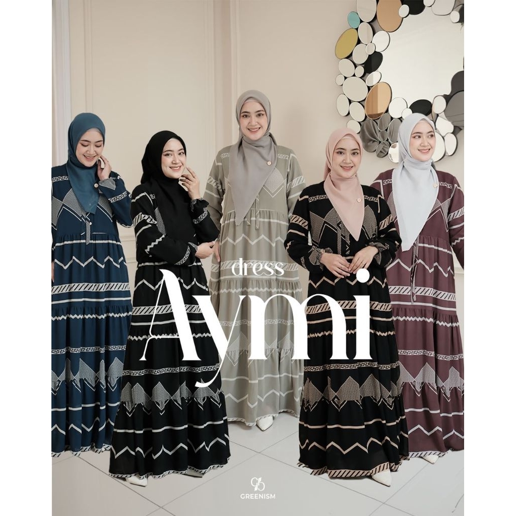 (READY) AYMI DRESS BY GREENISM HIJAB