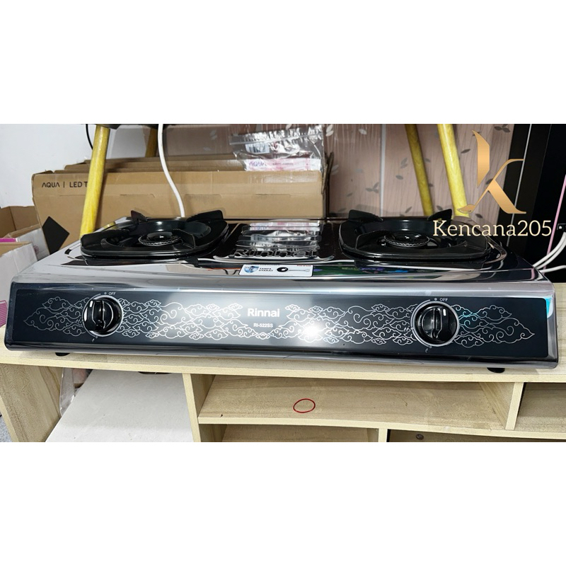 Rinnai Kompor gas 2 tungku RI522SS RI-522SS RI 522SS 522 SS Stainless
