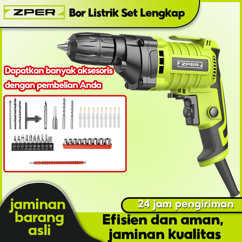 ZPER Mesin Bor Listrik Bor tangan listrik Bor beton Bor tembok alat bor termurah Obeng bor kayu