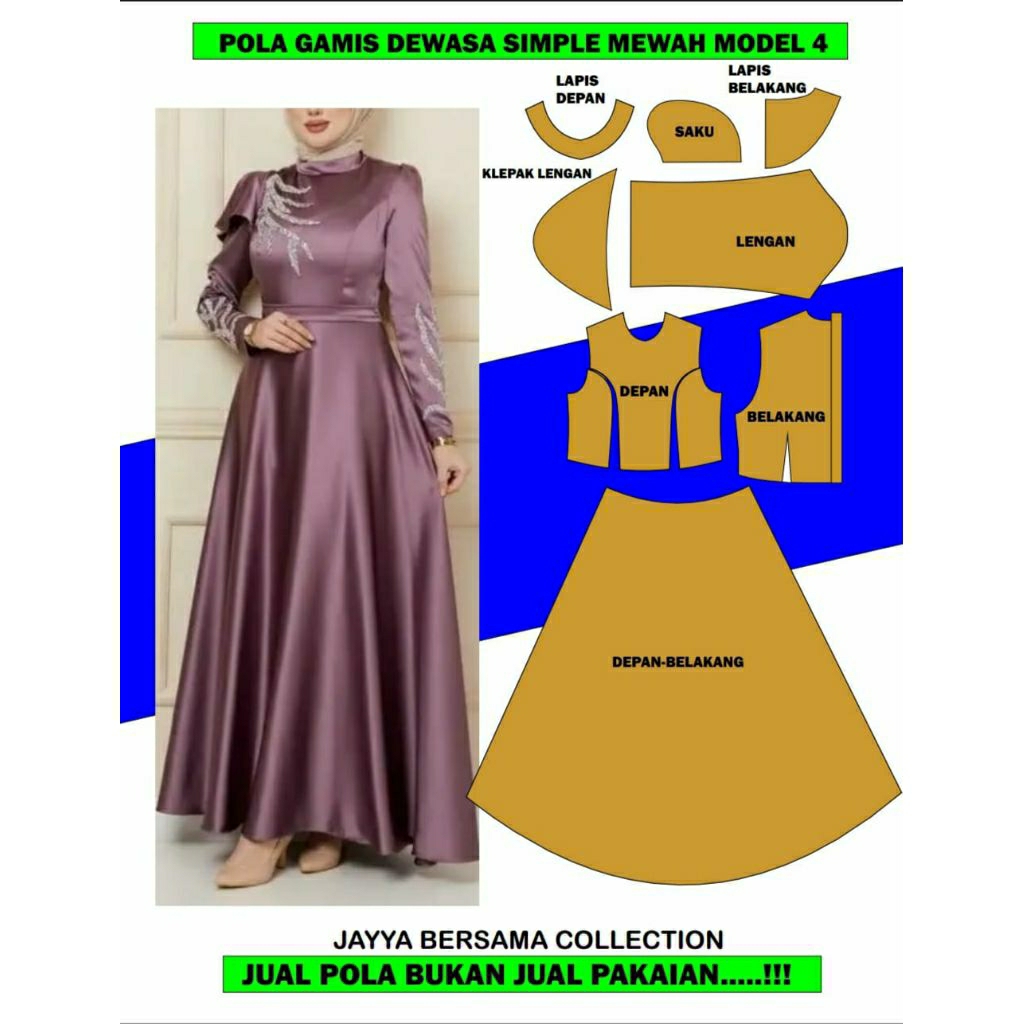 POLA INSTAN GAMIS DEWASA MODEL TERBARU