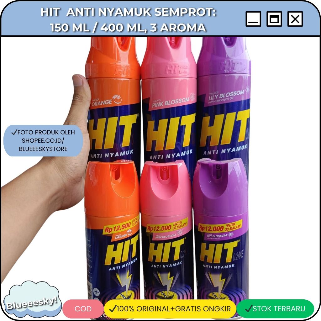 TERMURAH - HIT Aerosol 400ml Obat Anti Nyamuk Semprot Kaleng