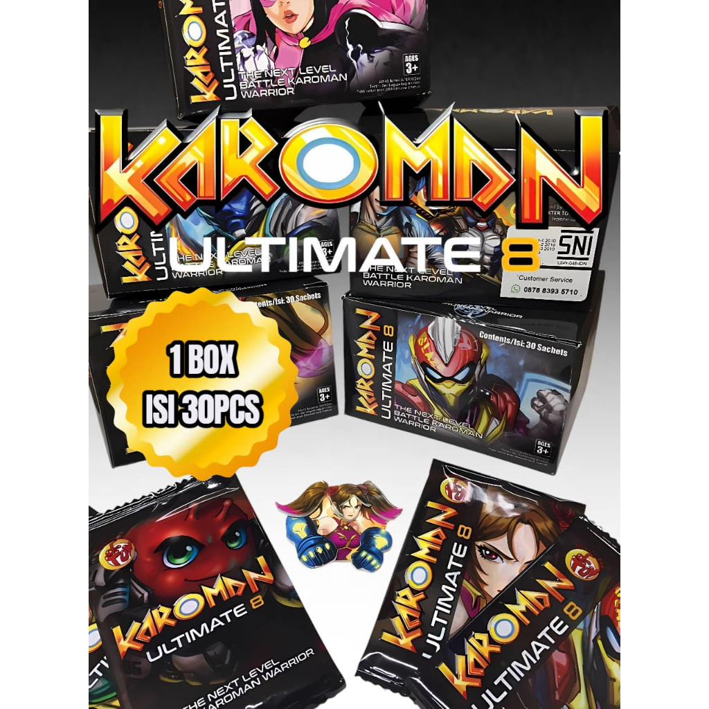 1 BOX ISI 30PCS Karoman ultimate 8/puzzle karoman terbaru/karoman edisi terbaru