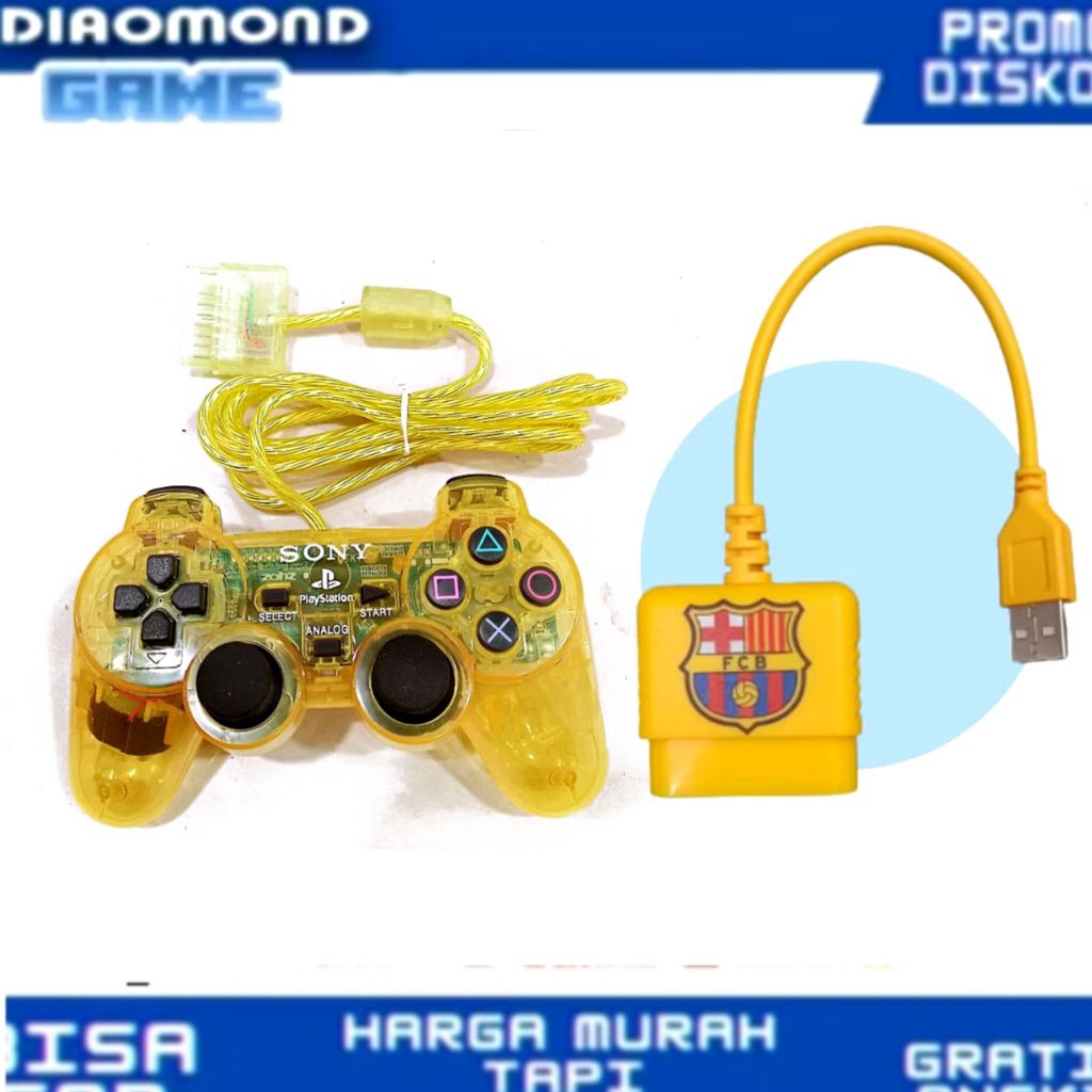STIK PS2 TRANSPARAN+CONVERTER SINGLE WARNA