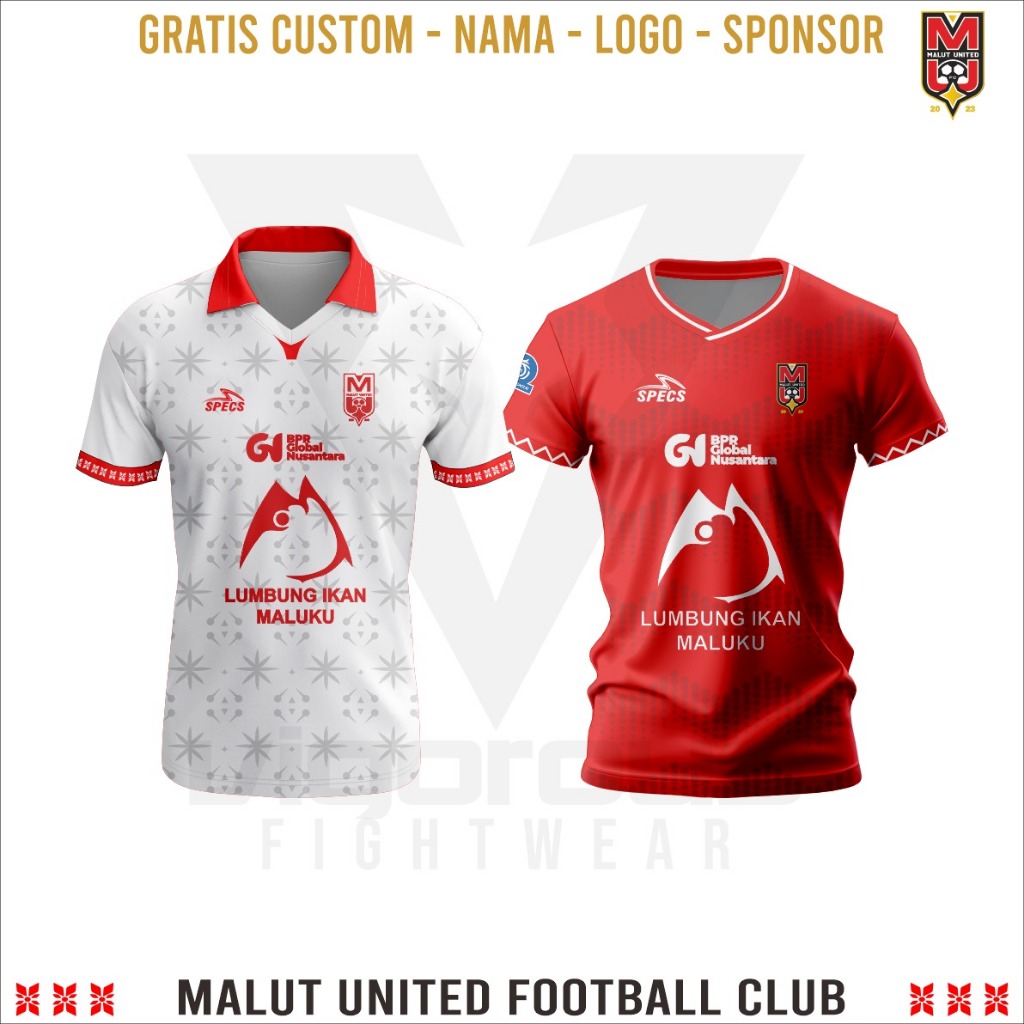 Jersey MALUT UTD Terbaru 2025 / 2026 Dewasa & Anak Jersey Custom Nama Nomor