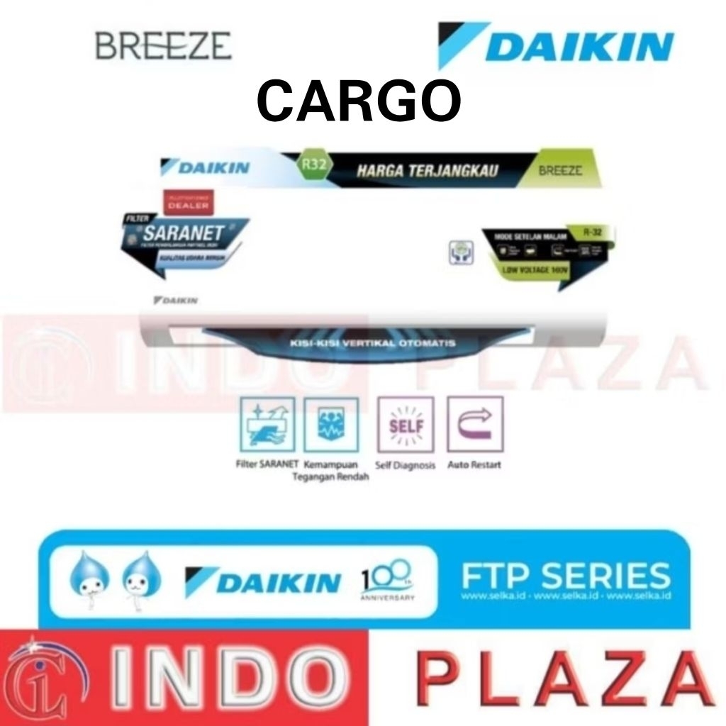 AC DAIKIN 1/2 PK BREEZE Series FTP-15AV149 (LUAR MEDAN)