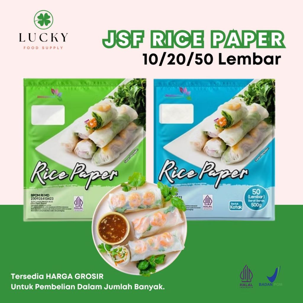 

Rice Paper Bulat / BANH TRANG / Kulit Lumpia Vietnam | 10 / 20/ 50 Sheet [HALAL]