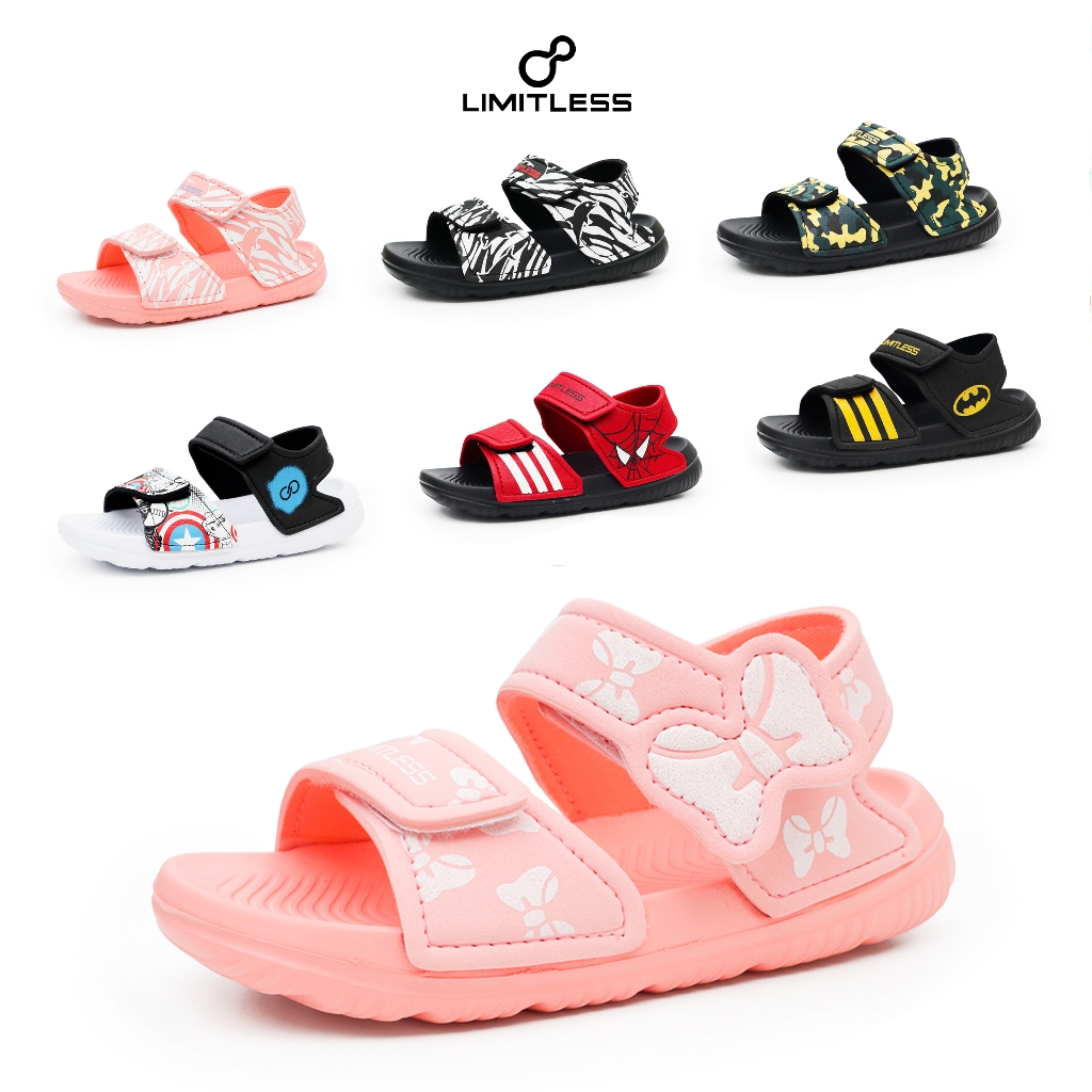 Sendal Anak Perempuan Sandal Slip On Anak Cewek Karakter Umur 2-6 Tahun Sepatu Sendal Anak Empuk San