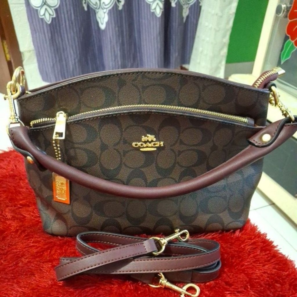 jual tas top handle wanita coach kw preloved murah