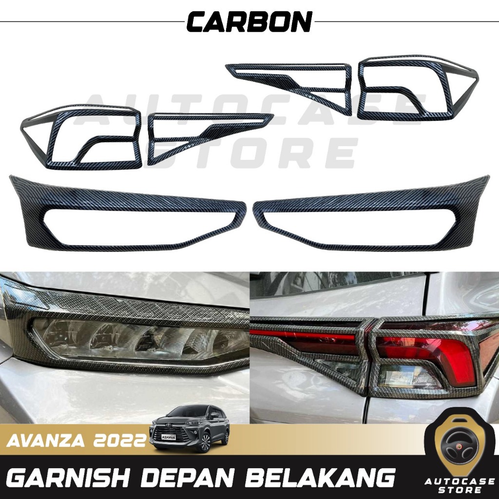 GARNISH DEPAN BELAKANG ALL NEW AVANZA 2022 2023 2024 2025 UP PNP AKSESORIS MOBIL