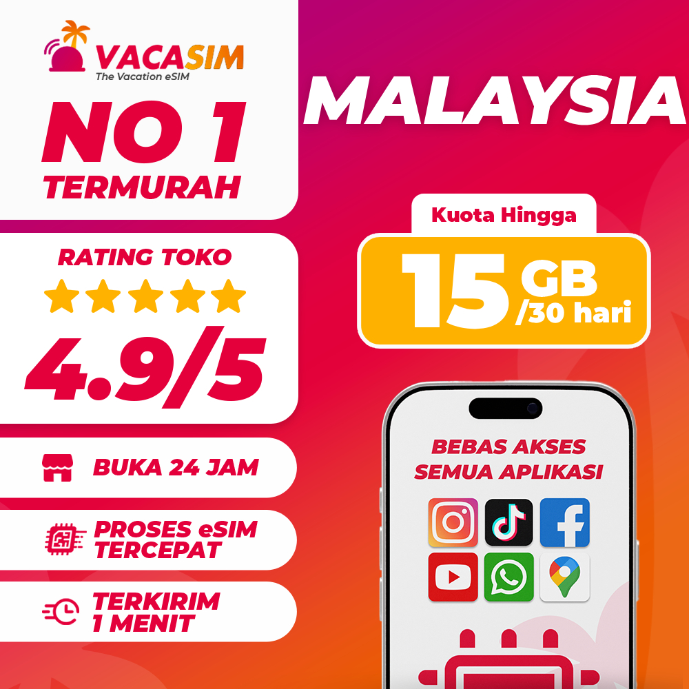eSIM Malaysia 5G High Speed 15GB 30 Days | Unlimited Data CelcomDigi eSIM Card | Kuala Lumpur Penang