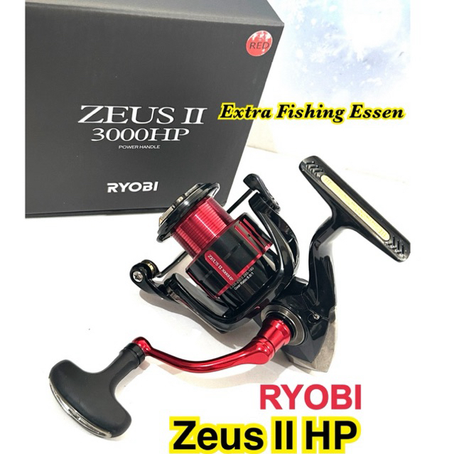REEL RYOBI ZEUS II HP MERAH || Power Handle 1000-6000 (uk 6000 sudah SW)
