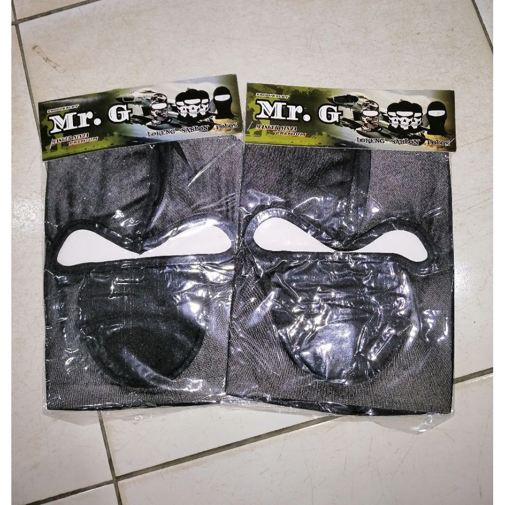 Masker topeng Hitam Polos