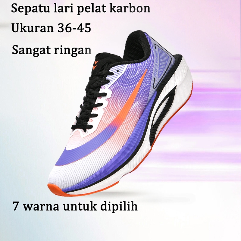 SIZE 37-44 SEPATU OLAHRAGA PRIA TRAINING RUNNING SHOES PURPLE WHITE BLACK BLUE RED GREY