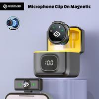 Shorush J6 Single Wireless Microphone Magnetic Clip On Mic Lavalier Mikrofon Konten Kreator with Cha