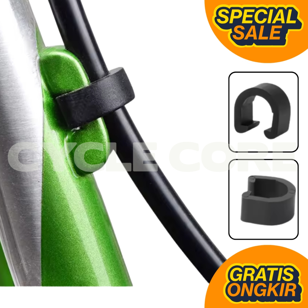 Clamp C Plastik Penjepit Kabel Shifter Rem Sepeda Klem Frame Sepeda Lipat Roadbike MTB DLL