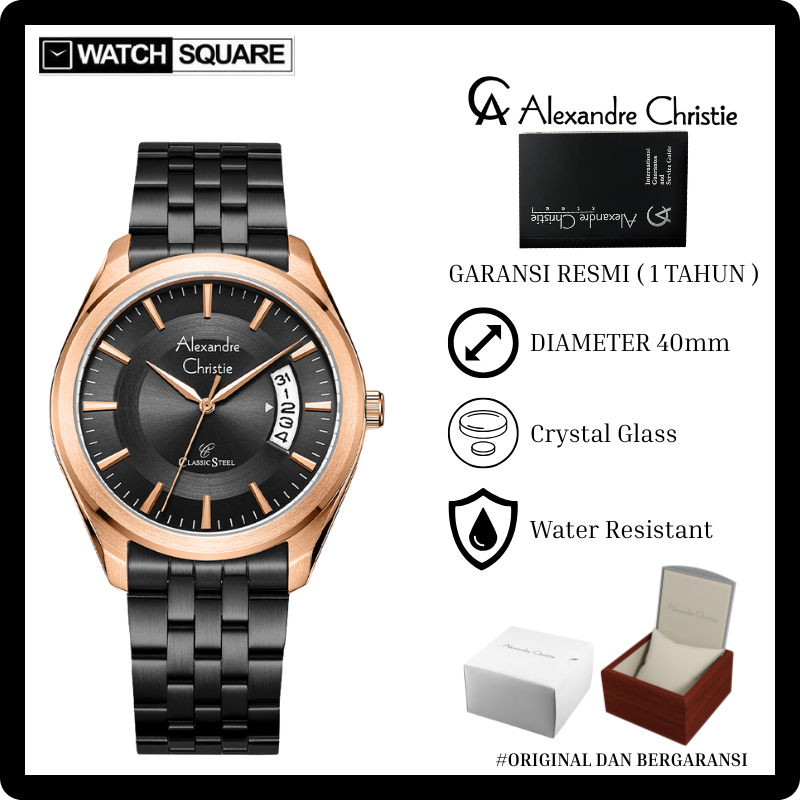 Jam tangan pria Alexandre Christie AC 8674 MD