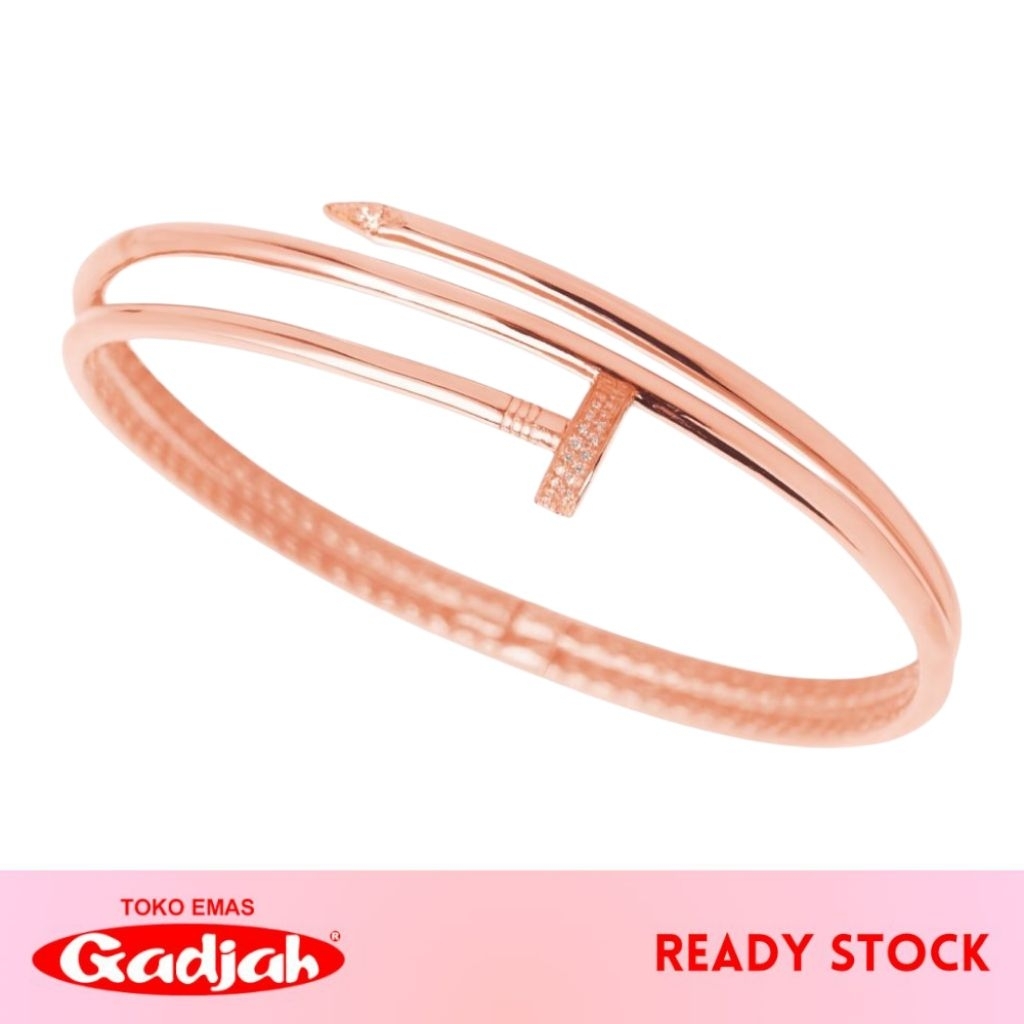 Gelang Emas Paku Triple Ujung Mata Tabur - Toko Emas Gadjah