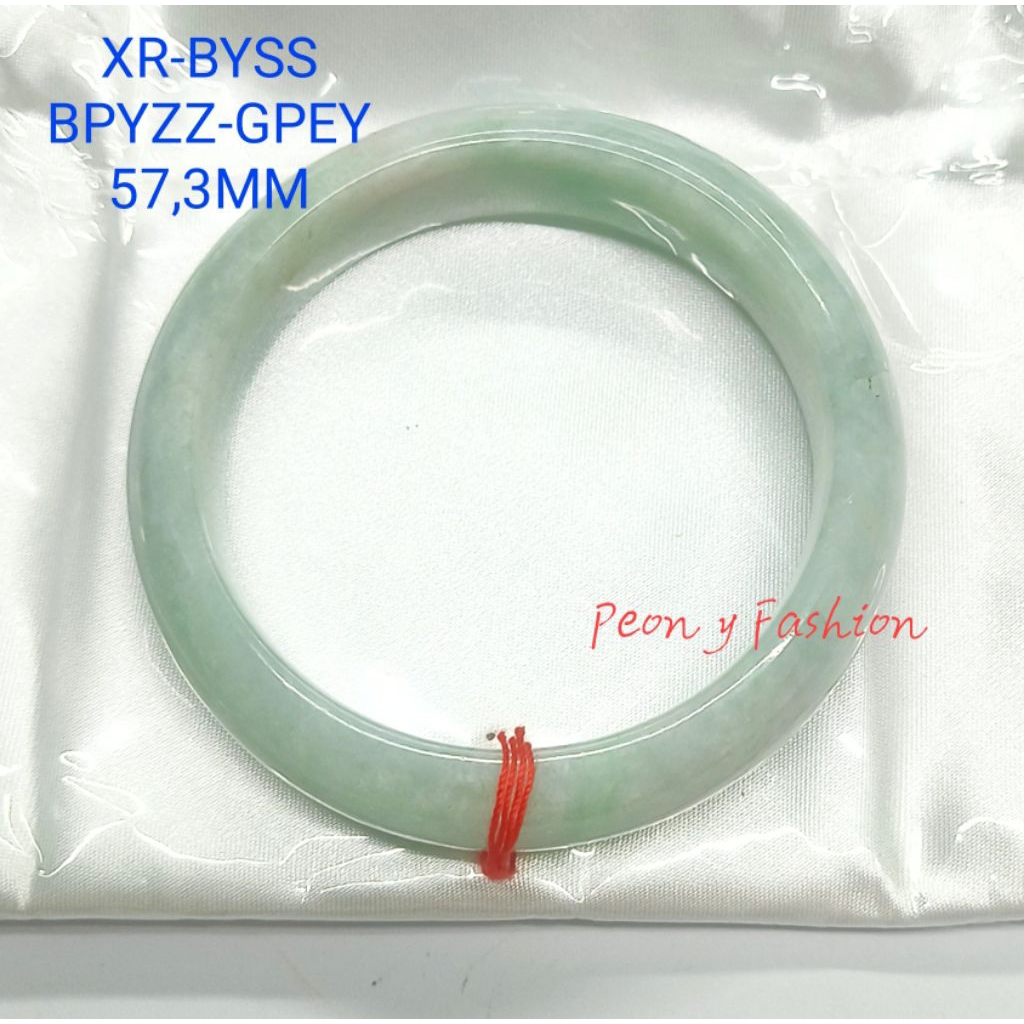 Gelang Bangle Giok Asli Burma Apple Green Ijo Muda XR-BYSS/BPYZZ-GPEY