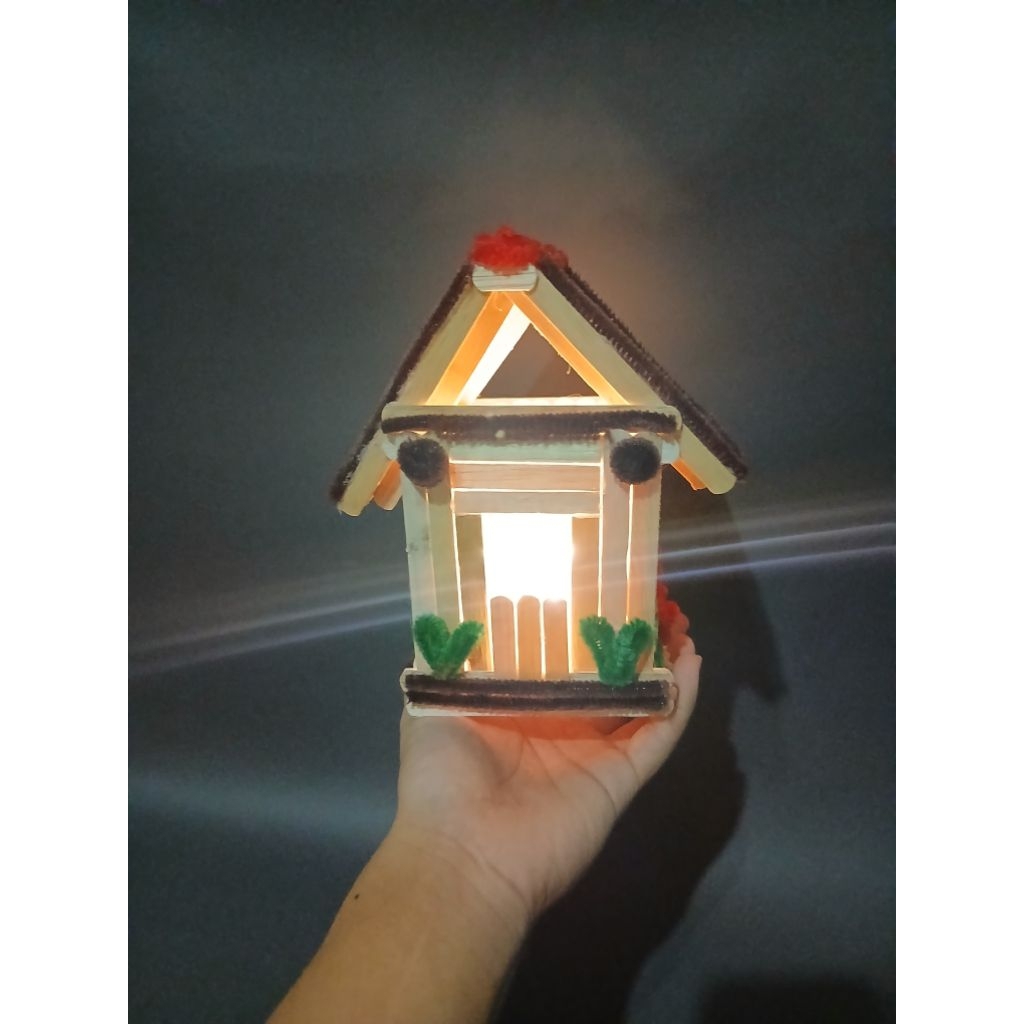 MINIATUR RUMAH STIK KAYU LUCU