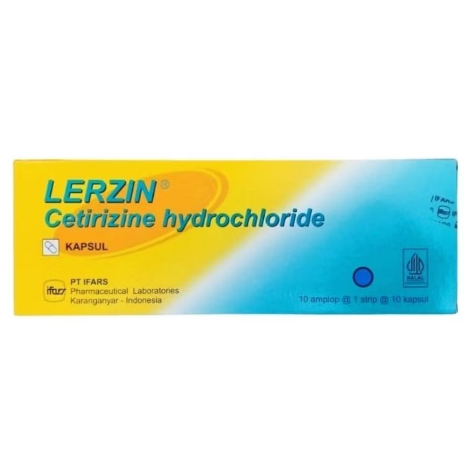 LERZIN Kapsul - Cetirizine Hydrochloride 10mg (100's /Dus)