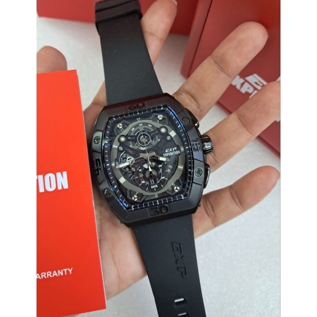 JAM TANGAN PRIA EXPEDITION 6800 ORIGINAL EXP6800 FULL BLACK