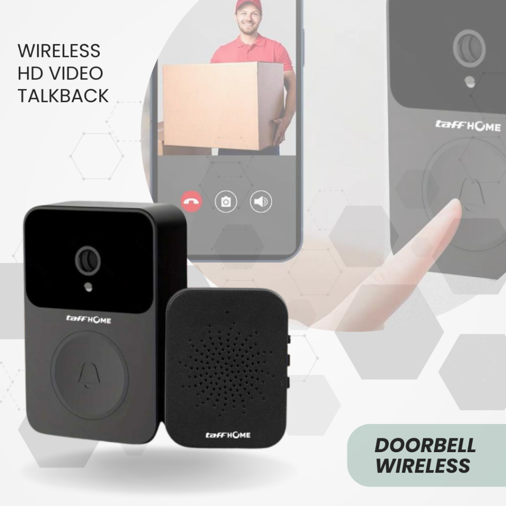 COD Taffhome Smart Doorbell HD Video Talkback wireless kamera / Bell Rumah tanpa kabel intercom