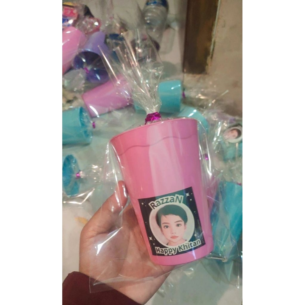 souvenir gelas murah (warna pastel)