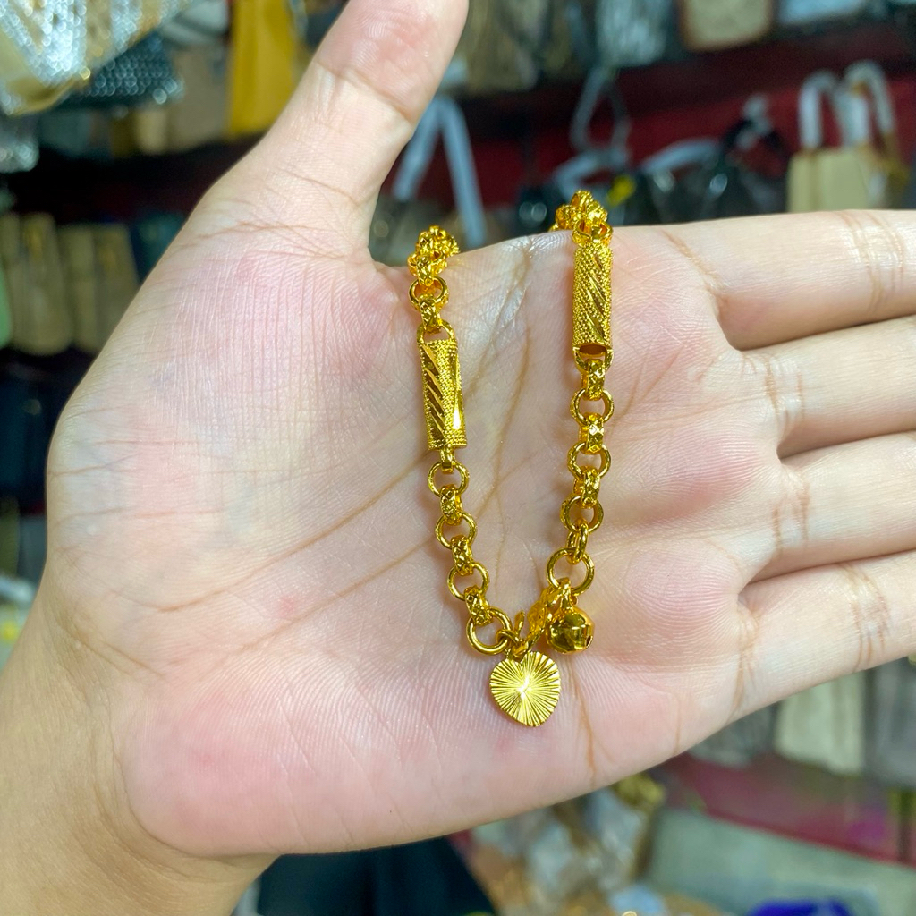 Glorys Unii - Gelang Rantai Bambu Nori Warna Mas24